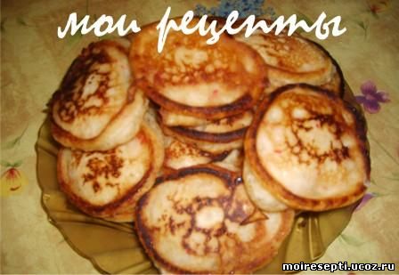 оладьи с вишней "Мои рецепты"